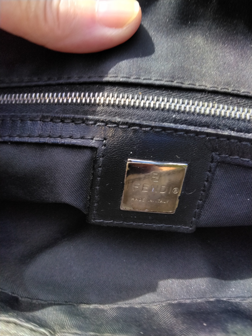 Fendi Black Satchel with Gold FF Plaque - Picture 12 of 13